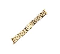 BBPLWEEA YingYou Uhrenarmband, 12 / 14 / 15 / 16 / 17 / 18 / 19 / 20 / 21 mm, 22 mm, 23 mm, 24 mm, Edelstahl, gebogenes Schmetterlings-Ende, Schnallenarmband, Gold, 18mm