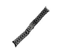 BBPLWEEA YingYou Uhrenarmband, 12 / 14 / 15 / 16 / 17 / 18 / 19 / 20 / 21 mm, 22 mm, 23 mm, 24 mm, Edelstahl, gebogenes Schmetterlings-Ende, Schnallenarmband, schwarz, 22mm