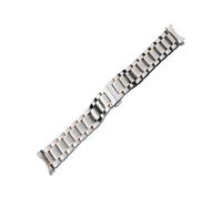 BBPLWEEA YingYou Uhrenarmband, 12 / 14 / 15 / 16 / 17 / 18 / 19 / 20 / 21 mm, 22 mm, 23 mm, 24 mm, Edelstahl, gebogenes Schmetterlings-Ende, Schnallenarmband, Silber / Roségold, 24mm