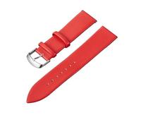 BBPLWEEA YingYou Uhrenarmband aus echtem Leder, 16 mm, 18 mm, 20 mm, 22 mm, Weiß, Braun, Schwarz, weiches Kalbsleder, Uhrenarmband, Zubehör(Red,22mm)