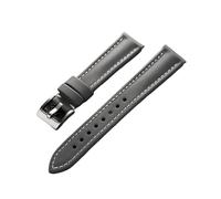 BBPLWEEA YingYou Wasserdichtes Segeltuch-Uhrenarmband aus Nylon-Canvas-Armband 18/19/20/21/22 mm(Gray-White,19mm,With Silver Buckle)