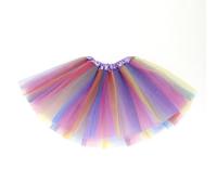 BCHKO 1 Stück Tüllrock Mädchen, Regenbogen Tütü Kinder, Lagen Tüll Ballettrock, Prinzessin Tanzkleid, für Geburtstagsfeier Tanz Feier Festival, Tütü Damen (für 3-8 Jahre) (Bunt)