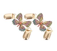 BCOATH 2 Stück Cardigan Kragenclips Schmetterlinge aus Legierung mit Diamant Zarte Pullover Clips für Feines Polieren und Dauerhaften Glanz Modisches Schal Zubehör