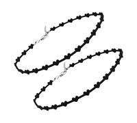 BCOATH 2 Stück Kurze Herz choker Halskette Silberfarben Minimalistisches Design Langlebige Damen Kette Modisch Komfortabel für Alltag und Besondere Anlässe