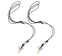 BCOATH 2 Stück Teiliges Haizahn ketten Damen Realistisch Gestaltete Haizahn anhänger Modische Halskette mit Einzigartigem Design Vielseitiges Accessoire für Individuellen Stil