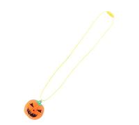 BCOATH 4 Stück Halloween LED Halskette mit Leuchtenden Kürbisanhängern Party Schmuck für Karneval Tanz Geburtstagsfeier Langlebige Kunststoffkette Auffälliges Halloween Accessoire