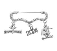 BCOATH Abschlussgeschenk Anstecknadel für Absolventen aus Zinklegierung mit Graduation Themed Design und Silberner Farbe für Abschlussfeier