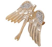 BCOATH Elegante Anstecknadel mit Engelsflügel Design aus Zinklegierung und Strasssteinen für Damen und Herren Vielseitige Brosche für Anzug und Damenbekleidung bei Verschiedenen Anlässen