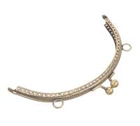 BCOATH Metall Geldbörsenverschluss Halbkreis Prägung Vintage Stil Taschenverschlussrahmen für Handtaschen DIY Reparatur Zubehör Langlebig und Rostfrei