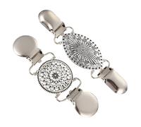 BCOATH Vintage Cardigan Clips Schal Pullover Clips für Damen - 2 Stück mit Retro Kragenclips aus Metall Accessoires für Pullover Kleid Hemd und Stola