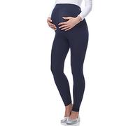Be Mammy Lange Umstandsleggings aus Viskose Leggings Blickdicht Damen, Maternity Clothing, Ideal für die Schwangerschaft BE-02 (Marineblau, XL)