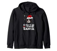 Be Nice to Me I Know Santa Cavalier Dog Christmas Dogs Lover Kapuzenjacke