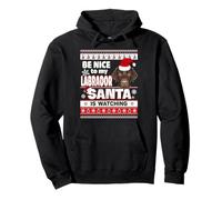 Be Nice to Me I Know Santa Labrador Retriever Dog Christmas Pullover Hoodie