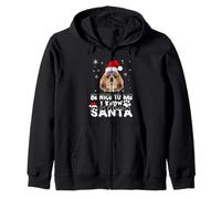 Be Nice to Me I Know Santa Shih Tzu Dog Christmas Xmas Kapuzenjacke