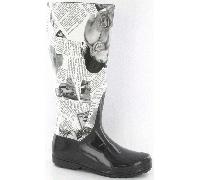 Be Only Gummistiefel Print schwarz/weiß mittel 38.0