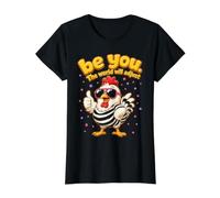 Be You The World Will Adjust Chicken Preisgünstiges Grafik-T-Shirt, Damen, Schwarz, XL