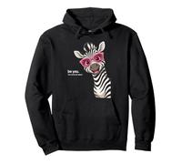 Be You, The World Will Adjust. Green Zebra Pullover Hoodie