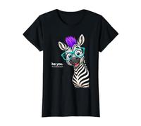 Be You, The World Will Adjust. Unique Zebra Preisgünstiges Grafik-T-Shirt, Damen, Schwarz, M