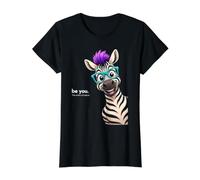 Be You, The World Will Adjust. Unique Zebra Preisgünstiges Grafik-T-Shirt, Damen, Schwarz, XS