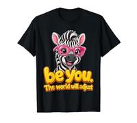 Be You The World Will Adjust Zebra Unique Stripes Preisgünstiges Grafik-T-Shirt, Herren, Schwarz, M