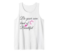 Be Your Own Kind of Beautiful Sign Hot Pink Heart Butterfly Tank Top