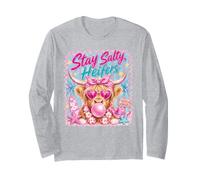Beach Cowgirl Highland Cow Sommer Westküste Langarmshirt