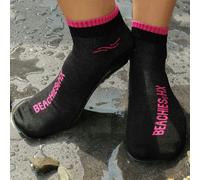 Beachies Erwachsene Strand- und Wattsocken schwarz-pink 41/43