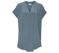 Longshirt BEACHTIME, Damen, Gr. 44/46, rauchblau, Jersey, Obermaterial Rückenteil: 100% Viskose. Obermaterial Vorderteil: 100% Viskose, unifarben, figurumspielend Po-bedeckend, V-Ausschnitt, angeschni