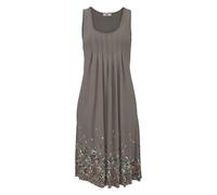 Strandkleid BEACHTIME Gr. 38, N-Gr, grau (taupe) Damen Kleider Strandkleider mit Blumenprint, Strandmode, Strandbekleidung (817625-38)