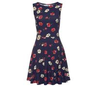 BEACHTIME Jerseykleid Damen marine-rot-bedruckt Gr.34