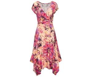 BEACHTIME Jerseykleid Damen pink bedruckt Gr.40