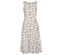 Sommerkleid BEACHTIME, Damen, Gr. 40, N-Gr, beige, creme bedruckt, Jersey, Obermaterial: 60% Viskose, 35% Polyester, 5% Elasthan, bedruckt, geblümt, figurumspielend ca. Mitte Wade, Rundhals, Kleider S