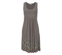 Strandkleid BEACHTIME Gr. 48, N-Gr, grau (taupe) Damen Kleider Strandkleider mit Blumenprint, Minikleid, Sommerkleid, Strandkleid (817625-48)