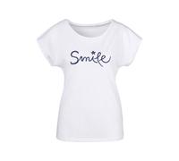 T-Shirt BEACHTIME "mit Frontdruck "Smile"" Gr. 44/46, weiß Damen Shirts (57639521-44) weiß