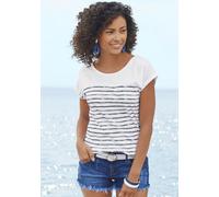 BEACHTIME T-Shirt Damen weiß-navy, weiß-rosé Gr.44/46