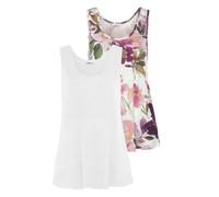 Tanktop BEACHTIME Gr. 40/42, weiß (bedruckt + weiß) Damen Tops (21654450-40) bedruckt + weiß