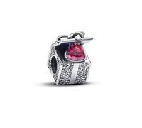 Bead - Silber - Funkelndes Geschenkbox Charm