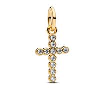 Bead - Vergoldet - Kreuz Charm Anhänger
