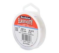 Beadalon Elasticity Dehnschnur, Gummi, farblos, 0.5 mm, 5