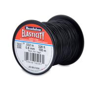 Beadalon Elasticity Stretch Cord 0,8 mm / .032 in Schwarz 100 m / 328 ft