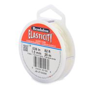 Beadalon Elasticity Stretch Cord, 1,0 mm / .039 Zoll, transparent, 25 m / 82 ft