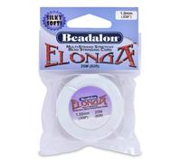 Beadalon Elonga Stretchschnur, Polypropylen Nylon, Weiss/opulenter Garten, 1mm, 25-Meter