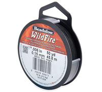 Beadalon Wildfire Perlenschnur, Thermisch gebunden, 0,15 mm, 45,7 m lang, Schwarz
