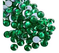 Beadsland 1440 Stück Smaragdgrün Hotfix Strasssteine, Hitzefix Strasssteine zum Basteln, Hotfix Kristallrunde Edelsteine, Smaragdgrün (SS20/4.6-4.8mm)