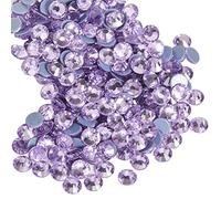 Beadsland Hotfix Strasssteine, 1440 Stück Flache Lila Rückseite Kristall Strasssteine zum Basteln Kleidung Basteln Dekoration,Veilchen,SS16,3.8-4.0mm