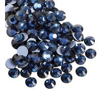 Beadsland Hotfix Strasssteine,1440 Stück Flache Rückseite Blaue Strasssteine für textilien Kleidung Basteln Dekoration,Montana,SS16,3.8-4.0mm