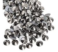 Beadsland Hotfix Strasssteine, 1440 Stück Flache Rückseite Kristall Strasssteine zum Basteln Kleidung Basteln Dekoration,Hämatit,SS16,3.8-4.0mm
