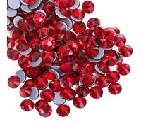 Beadsland Hotfix Strasssteine, 1440 Stück Flache Rückseite Kristall Strasssteine zum Basteln Kleidung Basteln Dekoration, Rot, SS16, 3.8-4.0mm