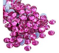 Beadsland Hotfix Strasssteine, 1440 Stück Flache Rückseite Kristall Strasssteine zum Basteln Kleidung Basteln Dekoration,Fuchsie,SS20,4.6-4.8mm