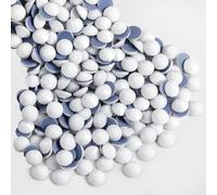 Beadsland Hotfix Strasssteine,1440 Stück Flache Rückseite Weiß Strasssteine zum Basteln Kleidung Basteln Dekoration,Kreideweiß,SS12,3.0-3.2 mm